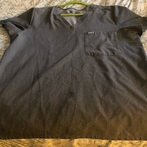 Figs Womens Gray Scrub top